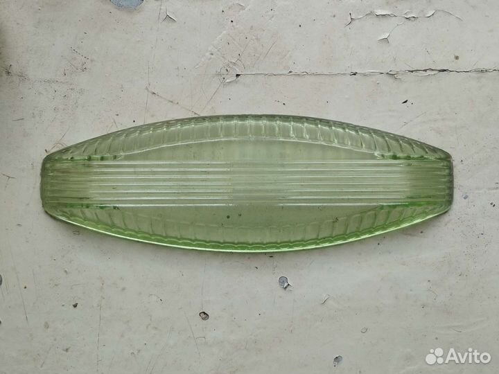 Селедочница зелёное стекло СССР