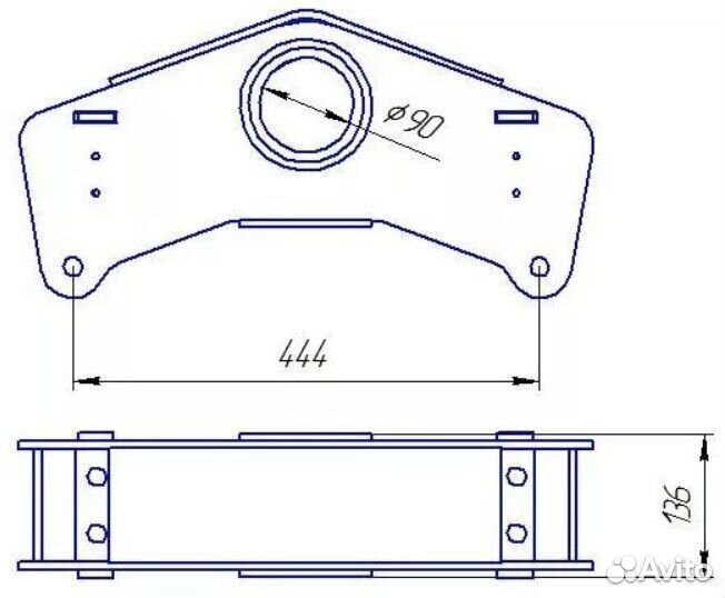 Балансир в сборе со втулкой политранс усиленный, т
