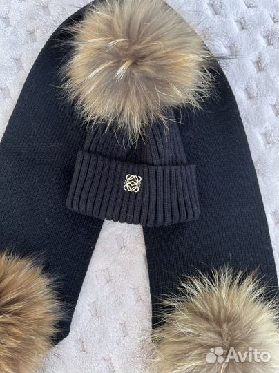 Демисезонный комплект шапочка и шарфик