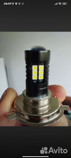 H4 с линзами светодиод
