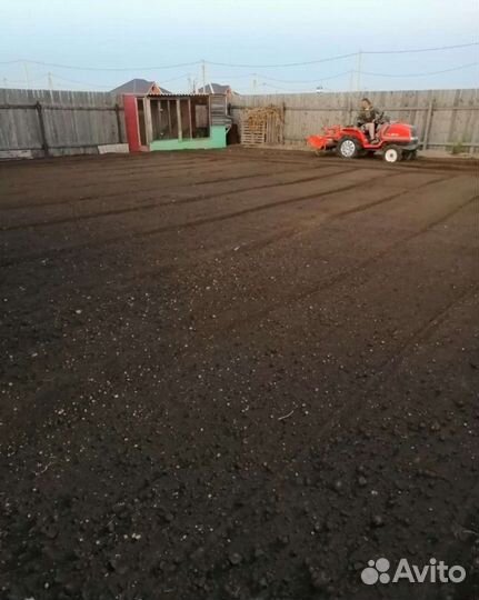 Вспашка, уплотнение, посев газона, покос травы