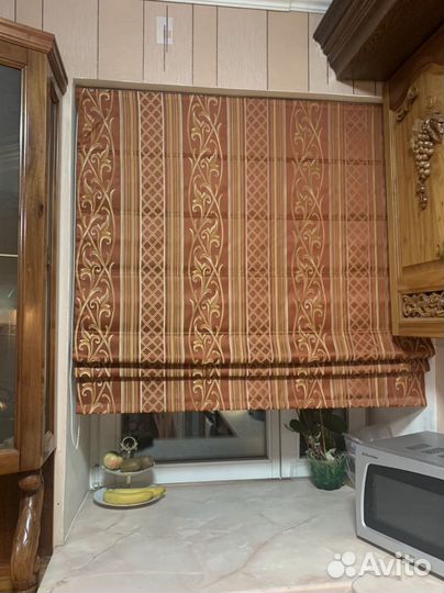 Комплект штор и римская штора