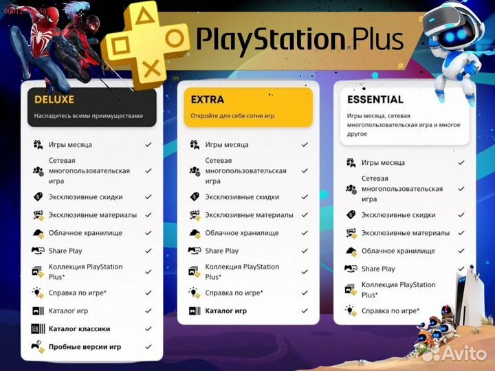 Подписка ps plus delux Украина ps5 ps4 (Арт.97216)