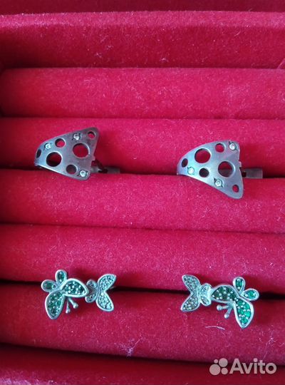 Серьги серебро