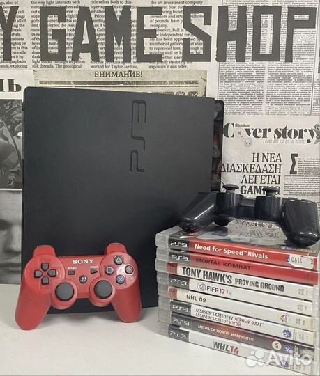 Sony PS3 Slim 300gb + Прошитая