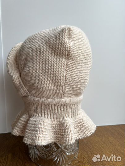 Демисезонная шапка шлем для девочки