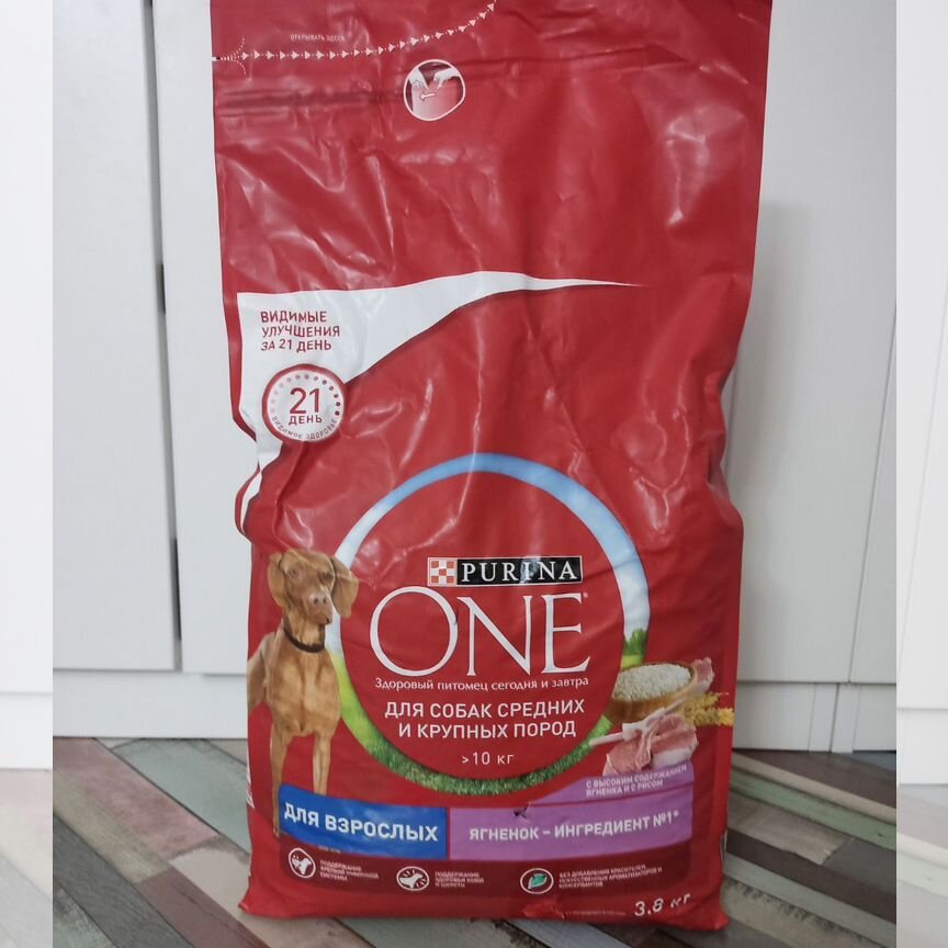 Корм для собак purina one 3.8 кг