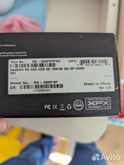 Видеокарта XFX Radeon RX 550 4GB (RX-550P4PFG5)