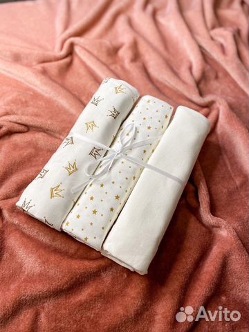 Детские пелёнки новые комплект из 3 шт