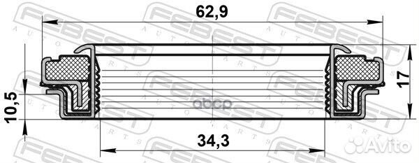 Сальник привода 34.3X62.9X10.5X17 95RCW-36621017X