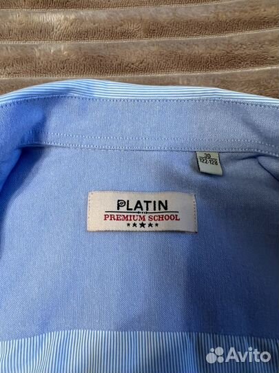 Рубашка для мальчика 122-128 в тонкую полоску