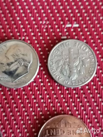 Монета One dime, один цент США