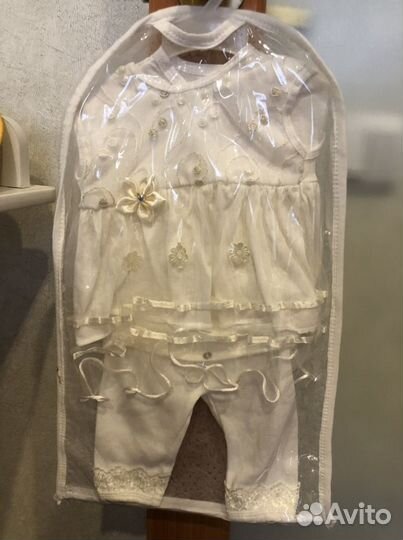 Комлект для крещения для девочки 62 размера