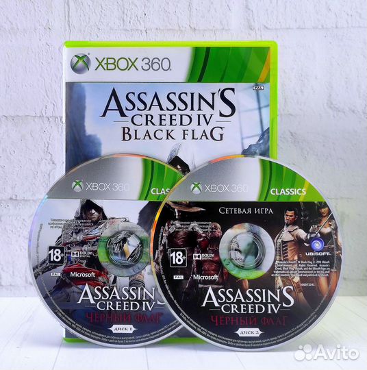 Assassins Creed IV Black Flag Xbox 360 Диск Лиценз