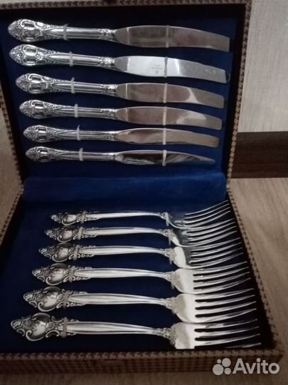Мельхиоровый столовые приборы Троянда СССР