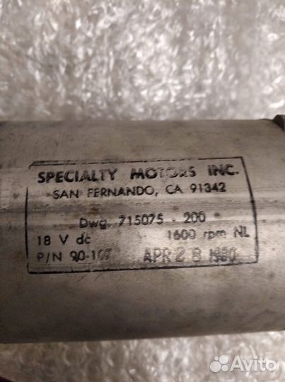 Серводвигатель specialty motors 18V