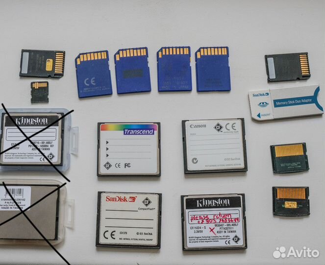 Карты памяти CF, XD, SD, M2, MemoryStick