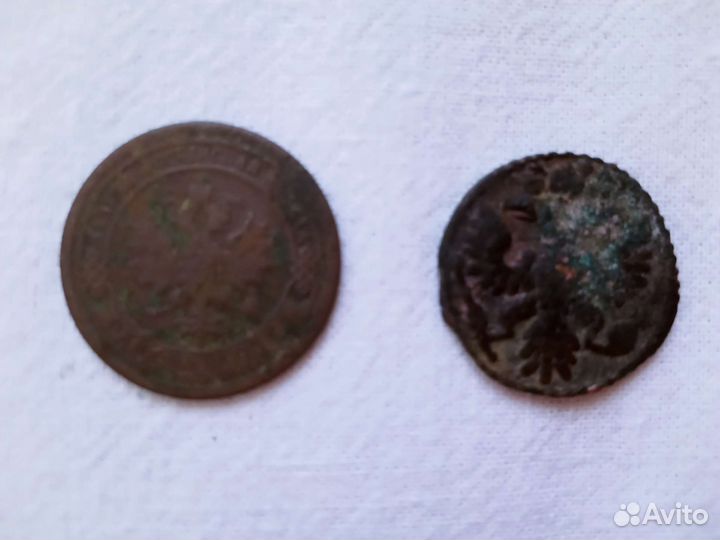 Полушка 1735, 1 копейка 1891