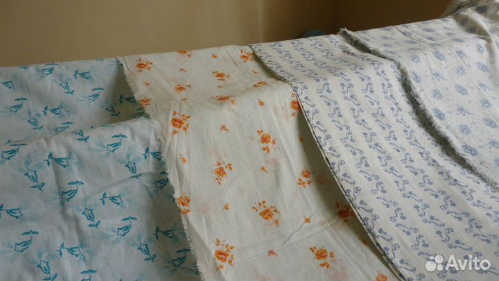 Ткань х/б, ситец. Винтаж. СССР