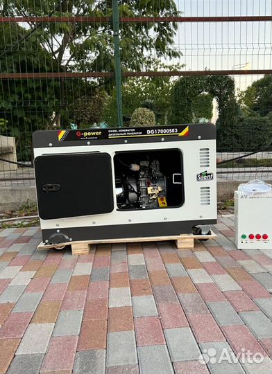 Дизельный генератор 14 kW G-power однофазный DG170