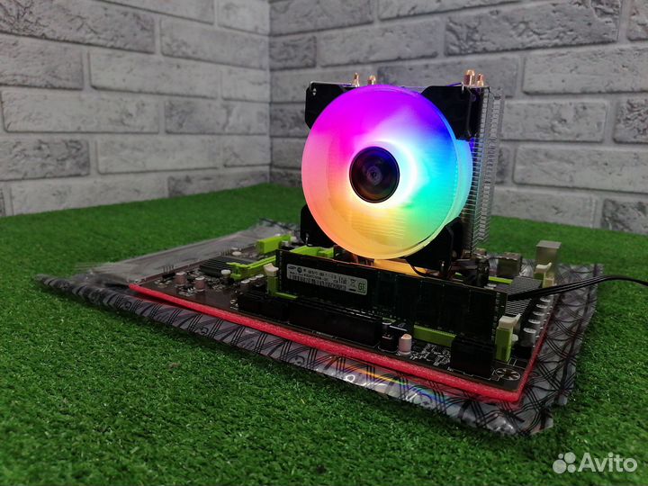 Игровой комплект i3-10100f (аналог) + 16gb + RGB