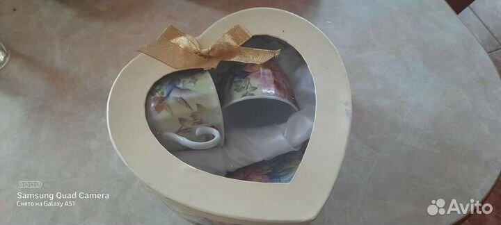 Чашка с блюдцем фарфор