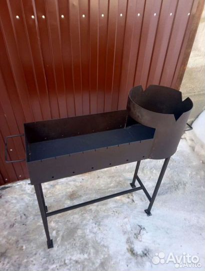 Мангал с печью под казан