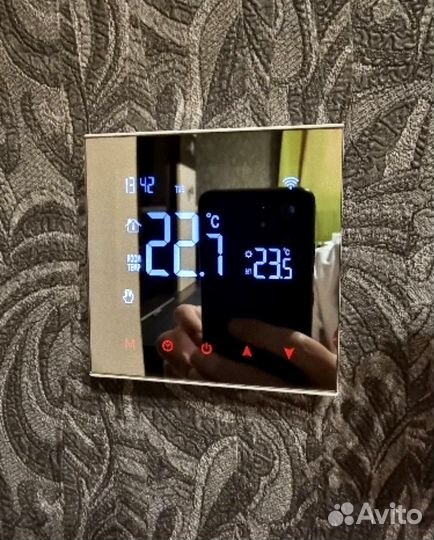 Зеркальный терморегулятор для теплого пола WiFi