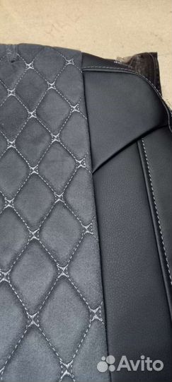 Чехлы Рено Дастер серая алькантара Франт