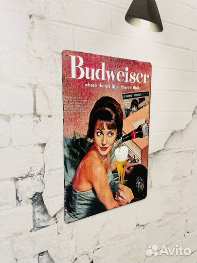 Декор на стену табличка Budweiser Beer