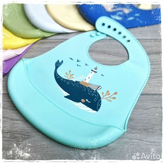 Силиконовые слюнявчики. Нагрудник силиконовый