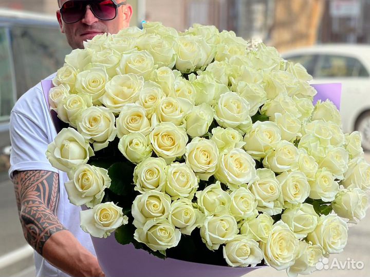 Белые розы Цветы букеты доставка