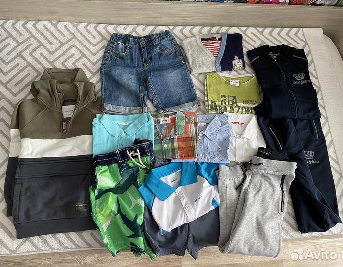 Вещи пакетом для мальчика, рост 128 134