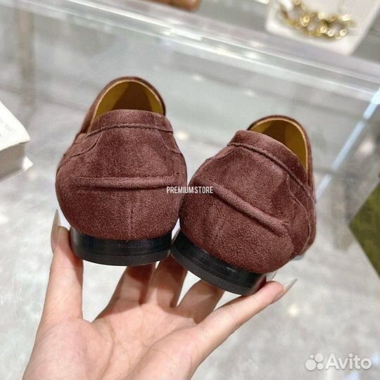 Лоферы Gucci замшевые