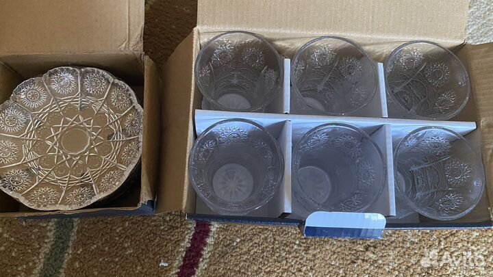 Стаканы армуды с блюдцами, 6 шт