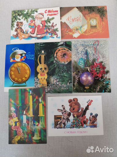 Новогодние открытки СССР