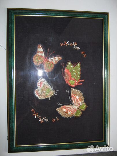 Картины с вышивкой Бабочки