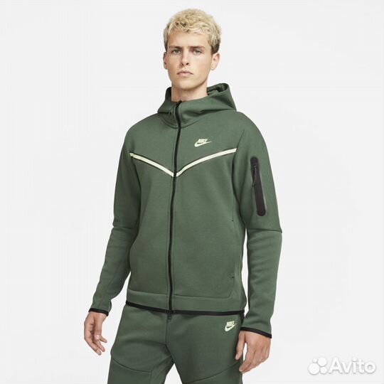 Худи мужской Nike Tech Fleece зеленый CU4489-337