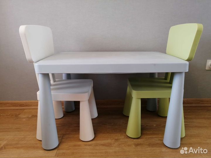 Детский стол и стульчики IKEA Mammut