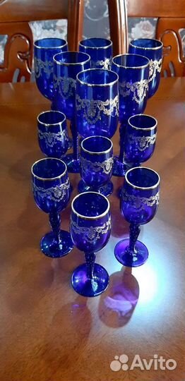 Фужеры цветной хрусталь