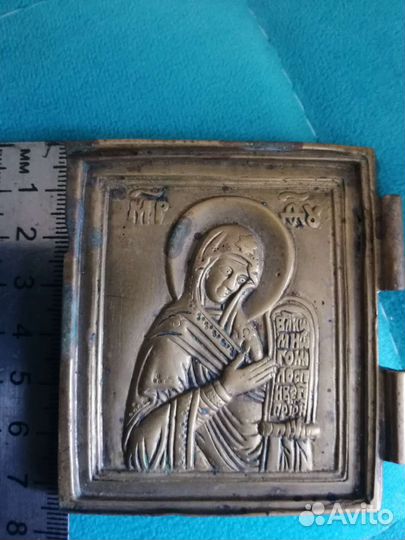 Меднолитая икона. Створка Редкая