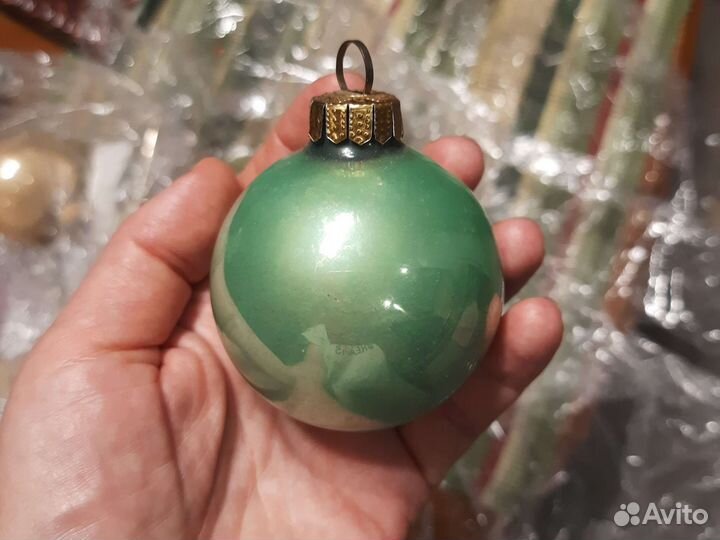 Игрушки ёлочные стекло,винтаж