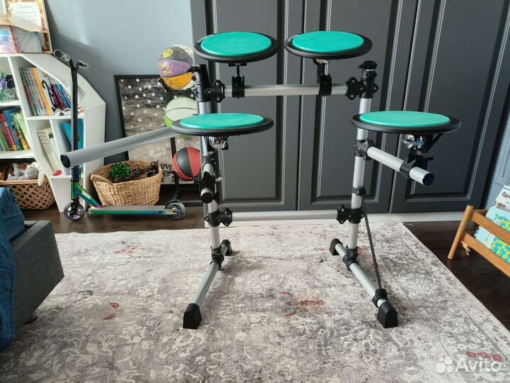 Тихая барабанная установка с электронными пэдами