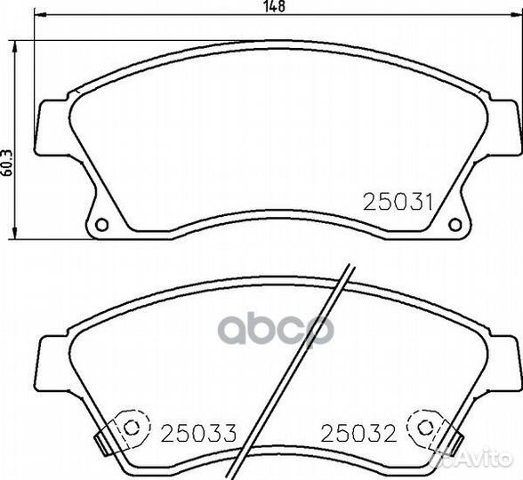 Колодки тормозные дисковые перед NP6048 NIS
