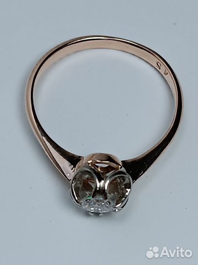 Кольцо тюльпан бр-т - 0,35 ct