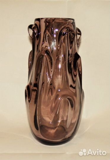 Редкая ваза Цветное стекло Фабрика Tarbeklaas СССР