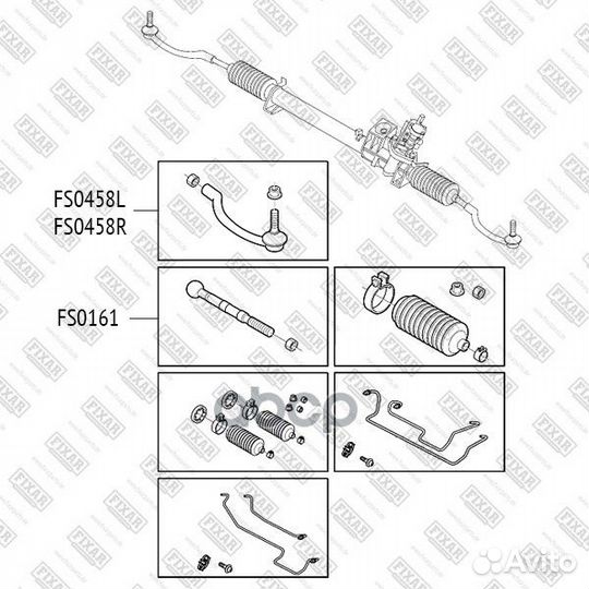 Наконечник рулевой FS0458R fixar