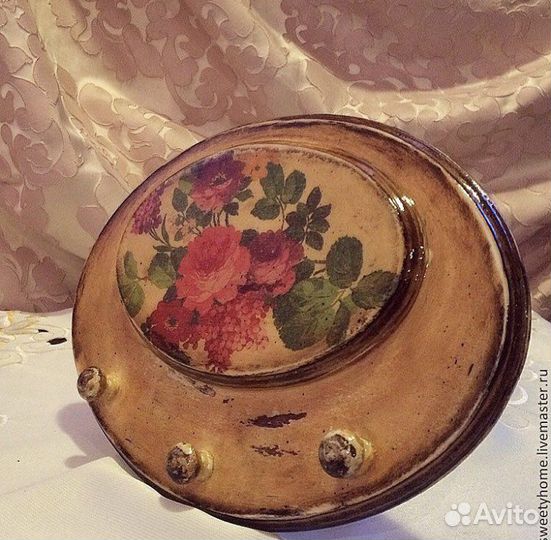 Декупаж вешалка настенная деревянная