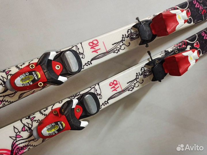 Горные лыжи 120 см с ботинками 35