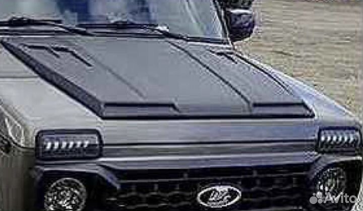 Накладка на капот нива